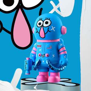 POPMART MEGA <span class=keywords><strong>SPACE</strong></span> MOLLY 400% JON BURGERMAN ซีรีส์นักบินอวกาศ ฟิกเกอร์พีวีซี กล่องสุ่ม ตุ๊กตาลึกลับ ชุด 6 ชิ้น ขนาด 1/100 - Product Image 4