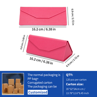 Étui à lunettes de soleil pliable et portable en PU personnalisé avec housse de protection pour lunettes triangulaires