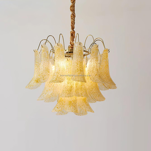 Lámpara de Araña de Cristal Estilo Murano Colorida, en Forma de Pétalo, para Sala de Estar, Vestíbulo de Hotel, Villa - Product Image 2
