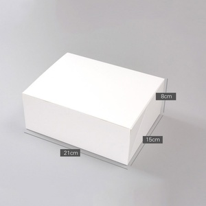 White Foldable Cake Box Custom Cake <b>Dessert</b> Paper <b>Boxes</b> White Cardboard Bakery Packaging Bulk Order Universal Paper Containers - Product Image 4
