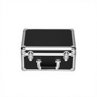 Boîte de rangement pour disques vinyles, étui pour CD, support pour disques LP, en alliage d'aluminium, étanche à l'humidité, fermeture à rabat, conteneur de rangement portable