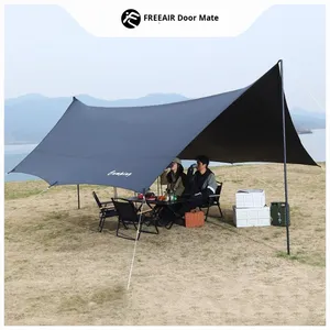 Abri en bâche imperméable double couche Oxford en forme de papillon hexagonal, noir, pare-vent, auvent d'extérieur, <span class=keywords><strong>ultra</strong></span> léger - Product Image 3