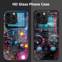 Derniers accessoires de téléphone portable poignée de jeu couverture verre luxe en gros étui de téléphone anti-chocs pour iPhone 7 8 14 15 PRO Max