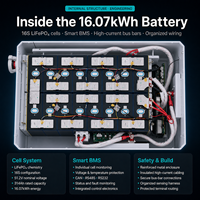 Batterie solaire divisée 16 kWh avec communication CAN pour système onduleur 51,2 V LiFePO4 pour projets de consommation solaire autonome et de secours domestique