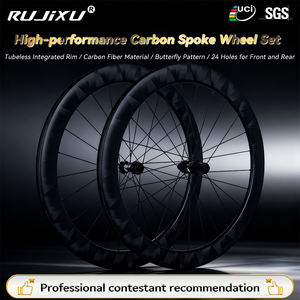 Juego de Ruedas de Bicicleta de Carretera con Freno de Disco y Buje de Trinquete de Fibra de Carbono de 55 mm, Recomendado para Ciclistas Profesionales - Product Image 1