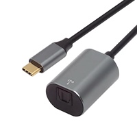 Câble adaptateur USB Type C Toslink femelle SPDIF, câble audio USB C vers SPDIF PCM à fibre optique
