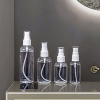 Flacon pulvérisateur en plastique PET à fine brume avec pompe pulvérisatrice, couleur personnalisée, capacités de 5 ml à 100 ml pour l'emballage cosmétique