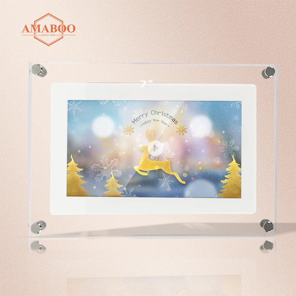 Wholesale Customized design 7 inch LCD acrylic digital display photo picture frame