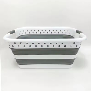 Cesto per Bucato Pieghevole <span class=keywords><strong>da</strong></span> 38L, Grande Capacità, in Plastica con Manici per Casa e <span class=keywords><strong>Bagno</strong></span> - Product Image 2