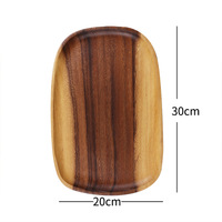 Plateau de service en bois massif durable de qualité supérieure, plateau à dessert de forme naturelle, plateau à charcuterie de qualité professionnelle pour l'hôtellerie