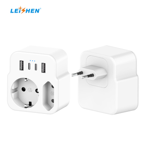 Adaptateur de <span class=keywords><strong>prise</strong></span> de voyage UE, multiprise avec 2 prises AC + 2 USB-A + 2 ports de charge rapide Type-C - Product Image 6