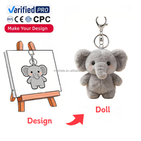 Jouets en peluche personnalisés CE CPC OEM 10 cm, peluche super douce, logo personnalisé, pendentif de sac à dos personnalisé, porte-clés en peluche