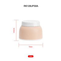 Emballages cosmétiques en plastique pour usine, pots de 50 ml, logo personnalisé, pot cosmétique rechargeable à large ouverture pour crème pour le visage, gommage, lotion, baume