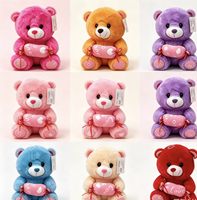 Boneka Beruang XYT Hati Merah Super Lembut, Mainan Boneka Isi Dakron untuk Anak, Pacar, Bordir, Pernikahan, Lapisan UV, Pereda Stres, Isi Kapas PP