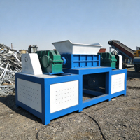 Broyeur multifonctionnel à deux arbres pour pneus, plastique, métal et déchets
