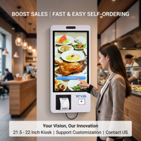 Kiosque de libre-service tactile avec écran tactile de 15,6/21,5/23,8/27 pouces et lecteur de code QR pour magasins de détail et supermarchés