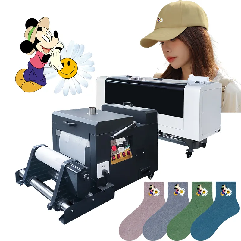 Máquina de impresión de inyección de tinta DTF, nuevo modelo A3, 30cm de ancho, CMYKW, con alta resolución