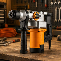 Marteau perforateur électrique professionnel sans balais à vitesse variable, capacité de perçage maximale 26 mm, 220 V, 3 ans de garantie OEM, sans clé