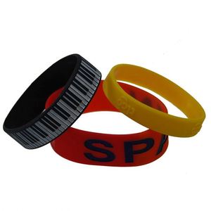 Bracelets en silicone personnalisés avec logo en creux, vente en gros directe d'usine, idéaux pour les fêtes - Product Image 2
