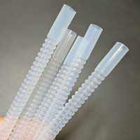 Tube flexible en PTFE ondulé de grand diamètre, tuyau flexible en PTFE