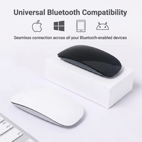 Souris optique tactile sans fil Bluetooth de troisième génération avec contrôle magique pour Mac, ordinateur portable, tablette, LED