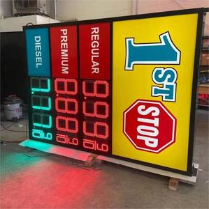 Bán Hàng nóng chất lượng cao LED xăng/dầu/xăng/nhiên liệu giá đăng <span class=keywords><strong>7</strong></span> đoạn hiển thị kỹ thuật số cho Individuel và chuỗi trạm xăng - Product Image 1