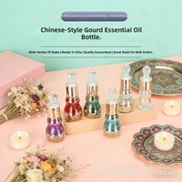 Ensemble de flacons de parfum vintage en verre filigrané doré, conteneur d'huile Attar arabe, forme sablier avec applicateur, multicolore, vente en gros