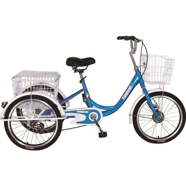 Nuevo otro triciclo Tres ruedas adulto pedal triciclo bicicleta de carga con cesta trasera