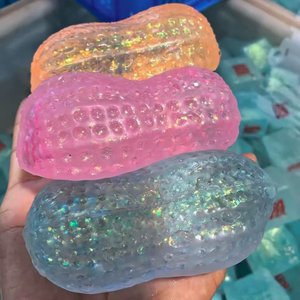 ชุดของเล่นบีบยืดหยุ่นรูปทรงลูกบอล 12 ชิ้น สีรุ้ง พร้อมเนื้อสัมผัสกลิตเตอร์ สำหรับการเล่นเสริมประสาทสัมผัส บรรเทาความเครียด และเป็นของขวัญ - Product Image 4
