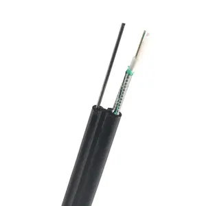 Cable óptico de fibra GYXTC8S, 2-24 núcleos, tubo Central, figura 8, cable de fibra óptica aérea para exteriores