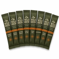 Brand New Coffee Stick Bag Tear Notch 2g Single Serve Olive Green Trail Instant Coffee Sachet Packaging Bags for Camp Brand OEM