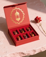 Boîte-cadeau de palmier de date d'événement de Ramadan de compte à rebours de 30 jours avec l'emballage de dattes de noix de coco de cadeau de souvenir d'artisanat d'estampage d'or