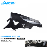 Panneau de carénage latéral en fibre de carbone 100% tissé sergé AKOSO pour moto, panneau de protection inférieur pour BMW S1000RR 2009-2014