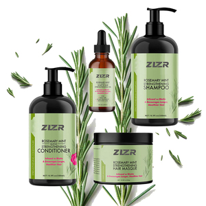 Shampooing et après-shampooing bio sans sulfate à l'huile de romarin, biotine et menthe, soin anti-chute, fortifiant et antipelliculaire - Product Image 2