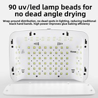 Lampe UV LED pour ongles, pour le durcissement du gel, avec repose-main, pour pose d'ongles à presser et nail art en forme de cœur incrusté de diamants, et pour le séchage des deux mains