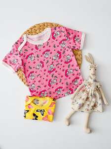 T-shirt ZARKA à col rond et manches courtes 100 % coton, écologique et respirant pour garçons en bas âge – Vente en gros - Product Image 2