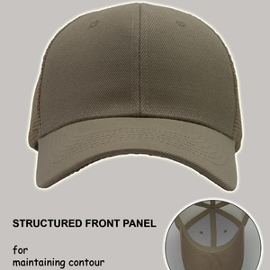 <b>Khaki</b> Mesh <b>Baseball</b> <b>Cap</b> Breathable Summer 6/5 Panel Quick-Drying Outdoor Sports Custom Logo Sporty <b>Caps</b> Men - Product Image 4
