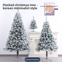 Weihnachtsdekoration 45 cm - 4 m Beflockte, dicht verzweigte PVC-Weihnachtsbäume für Zuhause & Schreibtisch, Supermarkt-Dekor & Ornamente