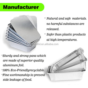 Conteneur alimentaire rectangulaire hermétique en aluminium jetable pour la préparation des repas, idéal pour le réfrigérateur, le congélateur et la cuisine - Product Image 6