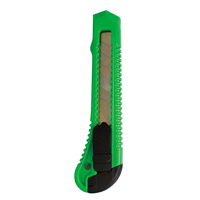 Professionnel 18mm utilitaire couteau à pression auto-verrouillage en caoutchouc anti-dérapant boîte Cutter Mini Portable passe-temps usage domestique couteaux bricolage bouton poussoir