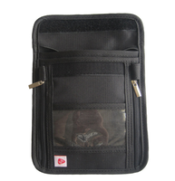Pochette de voyage noire à suspendre autour du cou, porte-cartes et passeport avec blocage de sécurité RFID