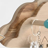 Organisateur mural en bois perforé, panneau de présentation en bois avec étagères flottantes, rangement domestique, buffet décoratif