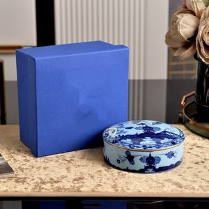 Plat à fruits en céramique de style américain, assiette à collation pour la rentrée scolaire, plat vapeur avec couvercle amovible, boîte à bonbons haut de gamme - Product Image 1