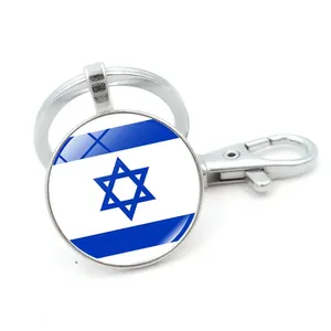 Custom Promotional Israel Products Map Flag Key Chain Israel Key chain Key Ring