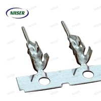 Contact à broches serties HRS DF3-EP2428PCF 3A 250V en bronze phosphoreux pour applications automobiles et industrielles, conforme RoHS et REACH, emballage en bobine et sur bande