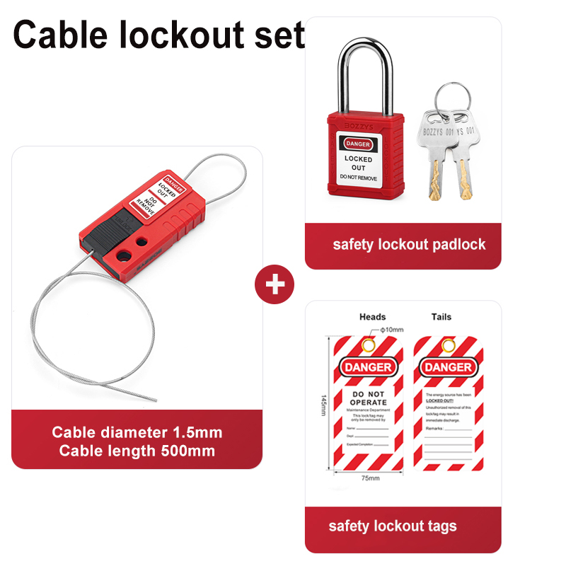 Câble BD-L42 droit, longueur 1,5 mm, ensemble de 500 mm, rouge