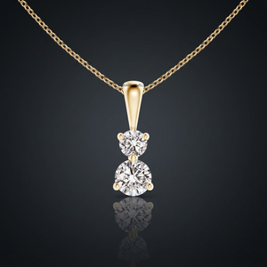 Joyería Vaayu, Clásico Colgante de Diamantes en Oro Amarillo, Corte Redondo, Joyería de Compromiso Solitario para Mujer, Oro 10K 14K 18K, Plata 925 935 - Product Image 1