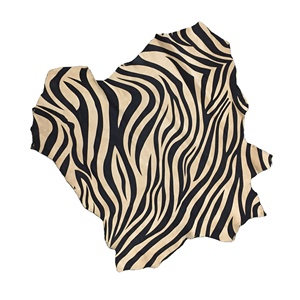 アプリコット輸入混合品種羊スエードゼブラプリントグローブレザー本革 - Product Image 3