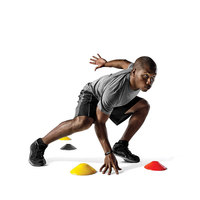 Ensemble de 50 cônes d'entraînement en PVC et PE pour le football et le soccer, pour l'entraînement de la vitesse et de la condition physique