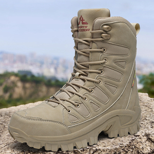 DF22 Tactical <b>Boot</b> Leather High Top Lace Up Waterproof Outdoor All Seasons Size 39-47 - Product Image 4